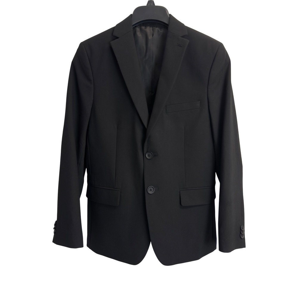 Kenneth Cole Reaction Boys Black Techni-Cole Blazer Jacket Size 14R Preppy